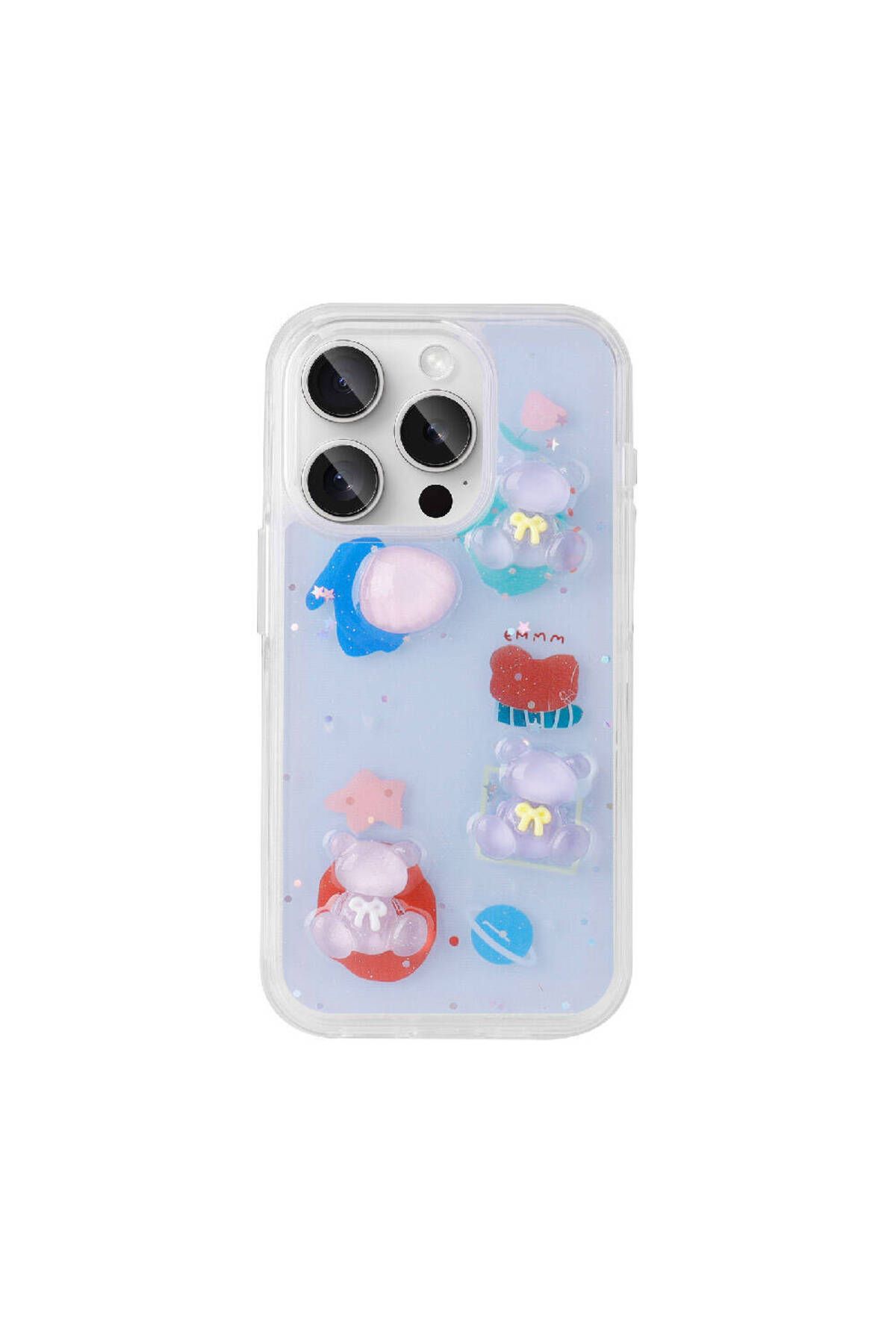 iPhone 15 Pro Max Uyumlu Kabartma Figürlü Parlak Zore Minimini Silikon Kılıf-Pembe iPhone 15 Pro Max Uyumlu Kabartma Figürlü Parlak Zore Minimini Silikon Kılıf-Pembe