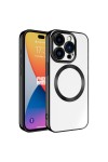 iPhone 15 Pro Uyumlu Magsafe Wireless Şarj Özellikli Zore Setro Silikon-Siyah iPhone 15 Pro Uyumlu Magsafe Wireless Şarj Özellikli Zore Setro Silikon-Siyah