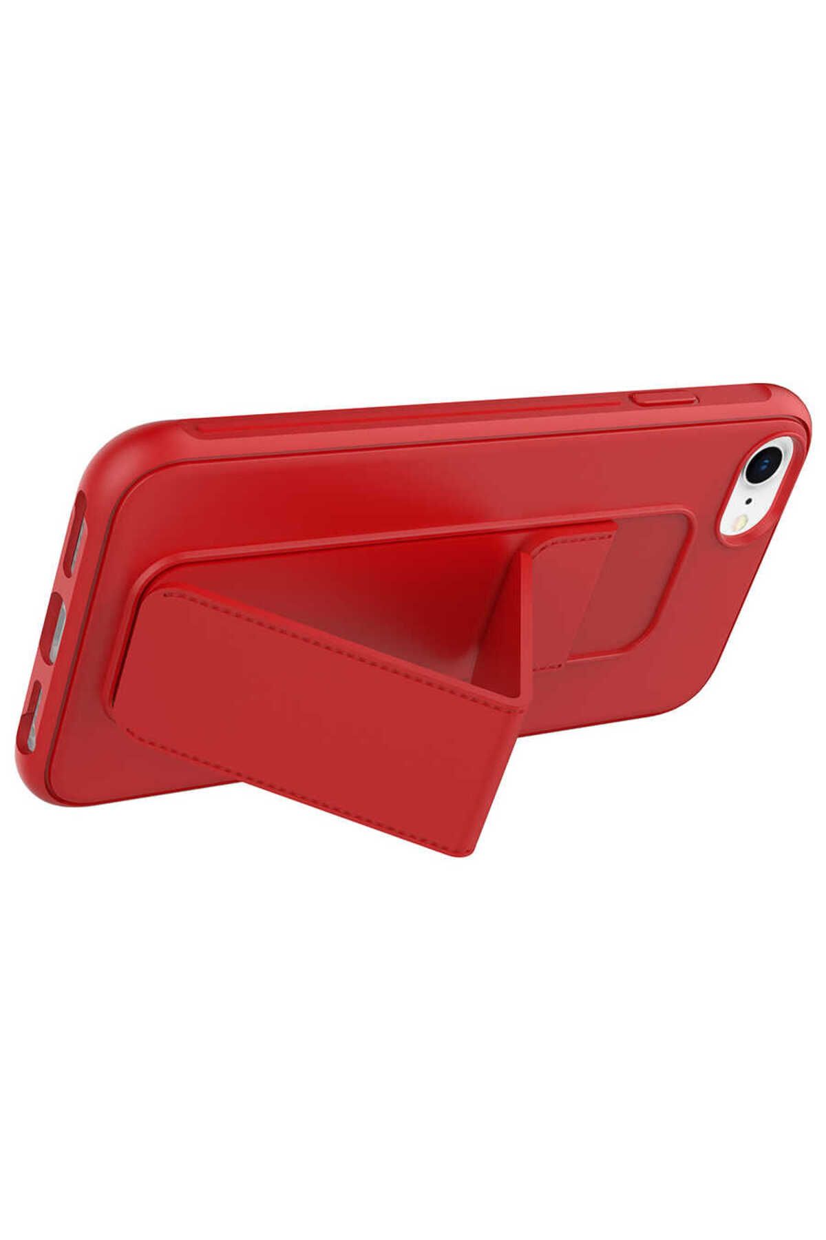iPhone SE 2020 Uyumlu Zore Qstand Kılıf-Siyah