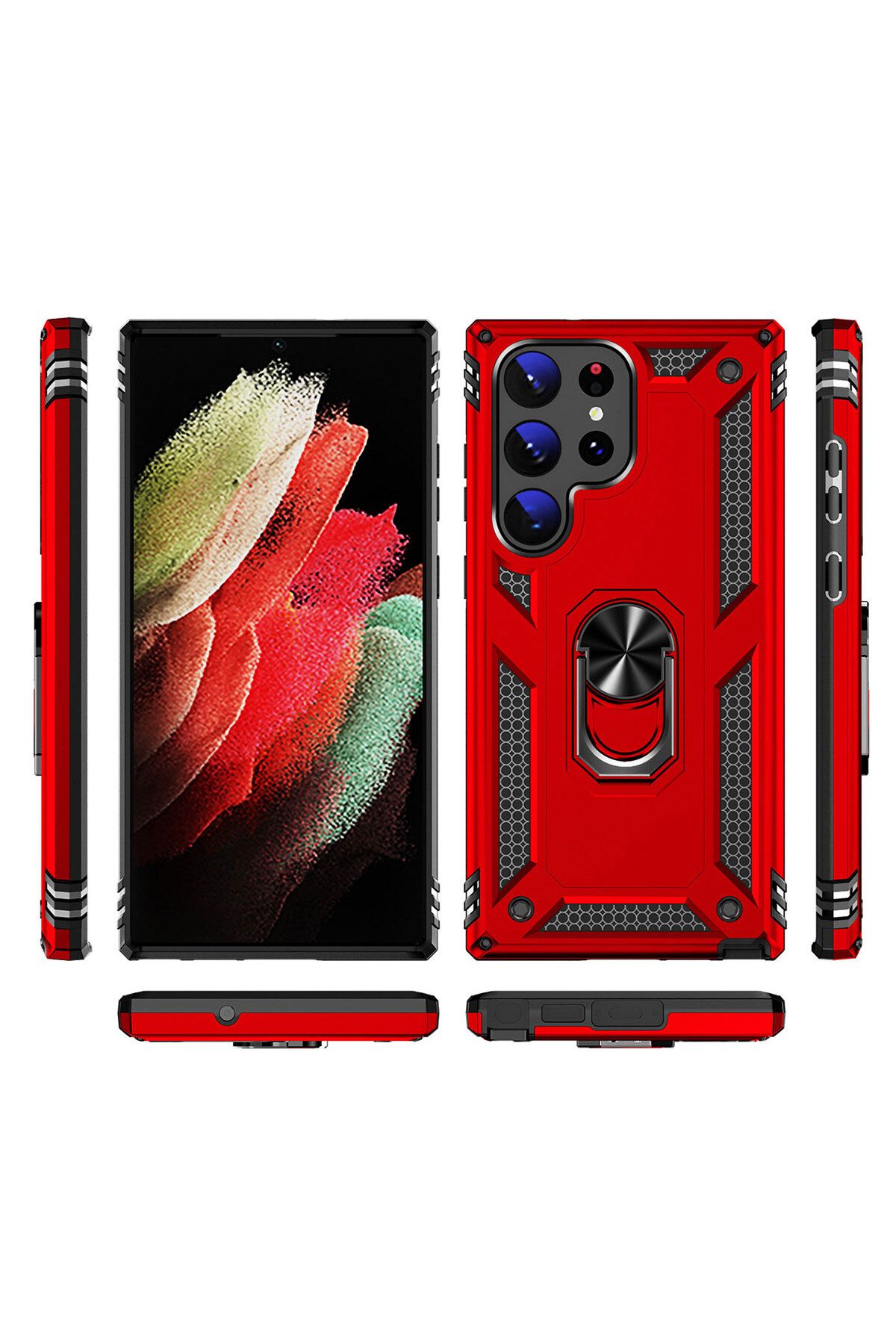 Galaxy S23 Ultra Uyumlu Zore Vega Kılıf-Kırmızı Galaxy S23 Ultra Uyumlu Zore Vega Kılıf-Kırmızı