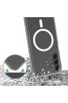 Galaxy S24 Uyumlu Zore Magsafe Şarj Özellikli Şeffaf Sert PC Zore Embos Kılıf-Renksiz Galaxy S24 Uyumlu Zore Magsafe Şarj Özellikli Şeffaf Sert PC Zore Embos Kılıf-Renksiz