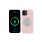 iPhone 12 Mini Uyumlu Zore Silksafe Wireless Kılıf-Pembe Açık