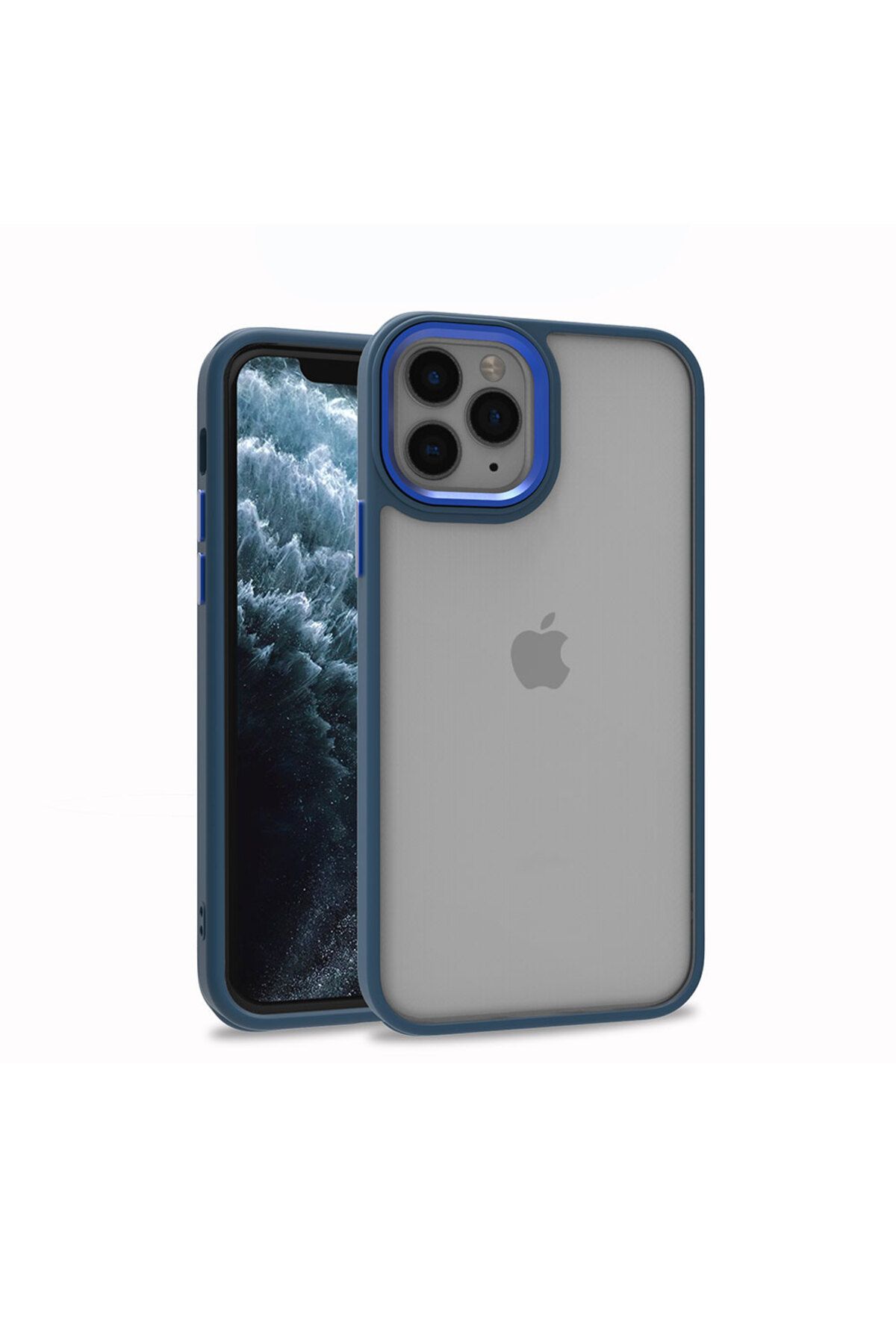 iPhone 11 Pro Max Uyumlu Zore Flora Kılıf-Mavi