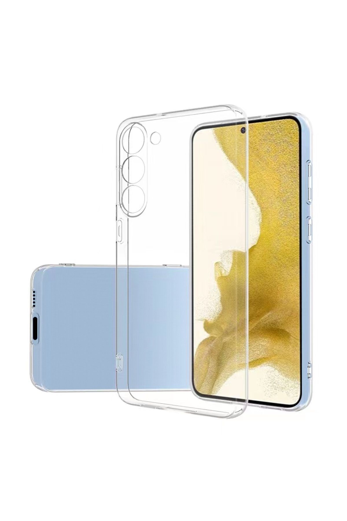Galaxy S23 Uyumlu Zore Süper Silikon Kılıf-Renksiz