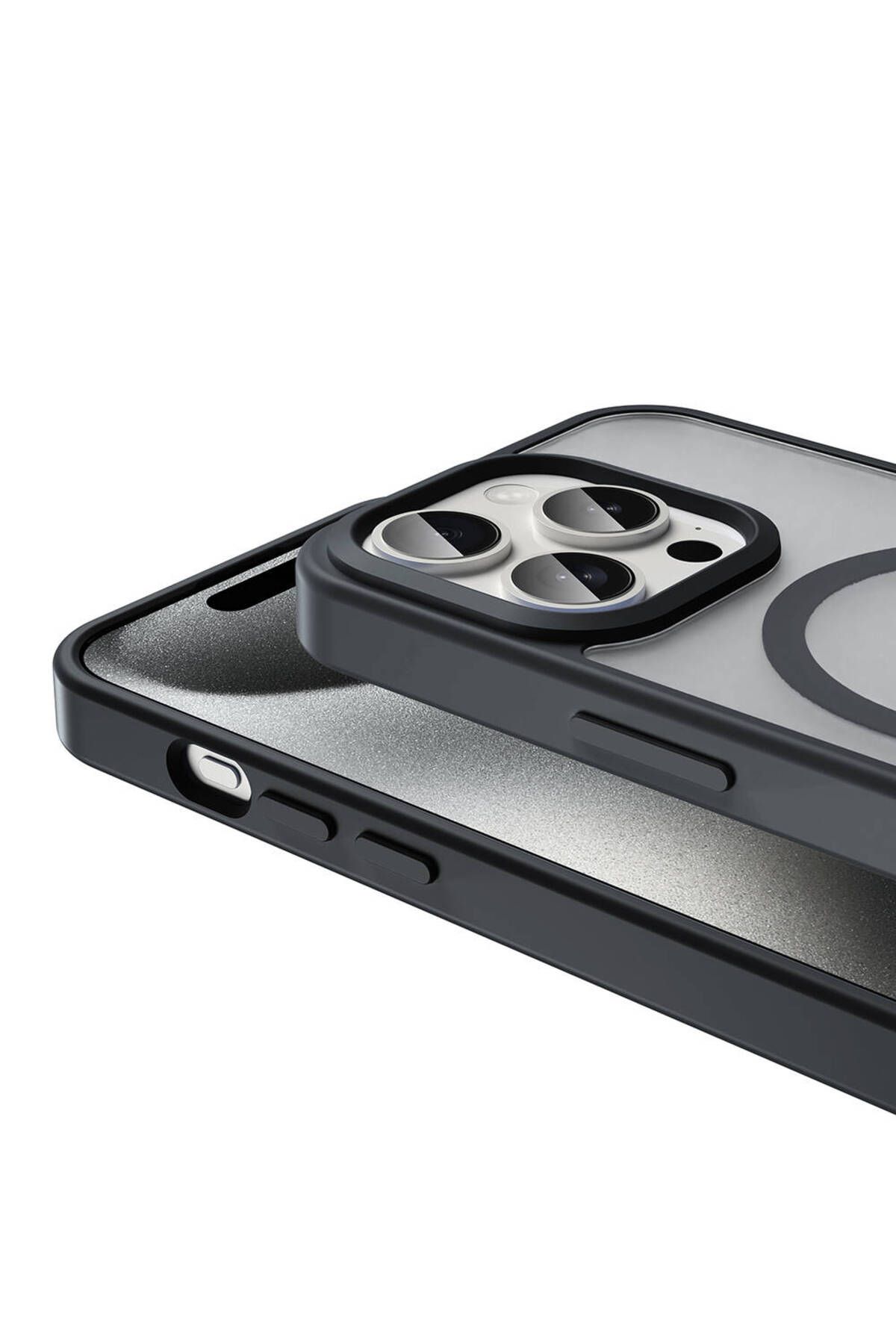 iPhone 15 Pro Max Kılıf Magsafe Şarj Özellikli Mat Arka Yüzey Zore Sio Kapak-Lacivert iPhone 15 Pro Max Kılıf Magsafe Şarj Özellikli Mat Arka Yüzey Zore Sio Kapak-Lacivert