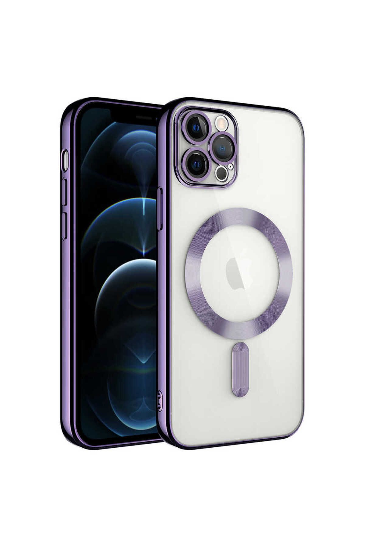 iPhone 11 Pro Max Uyumlu Kamera Korumalı Magsafe Wireless Şarj Özellikli Zore Demre Kılıf-Deri