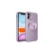 iPhone 11 Uyumlu Kamera Korumalı Simli Pop Soketli Lüks Zore Koton Soketli Kılıf-Mor