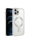 iPhone 11 Pro Uyumlu Kamera Korumalı Magsafe Wireless Şarj Özellikli Zore Demre Kılıf-Gümüş iPhone 11 Pro Uyumlu Kamera Korumalı Magsafe Wireless Şarj Özellikli Zore Demre Kılıf-Gümüş