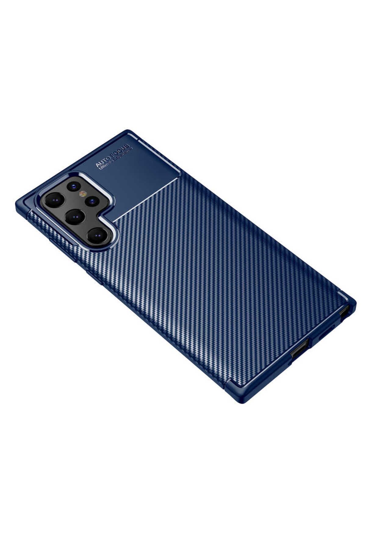 Galaxy S22 Ultra Uyumlu Zore Negro Silikon Kılıf-Lacivert