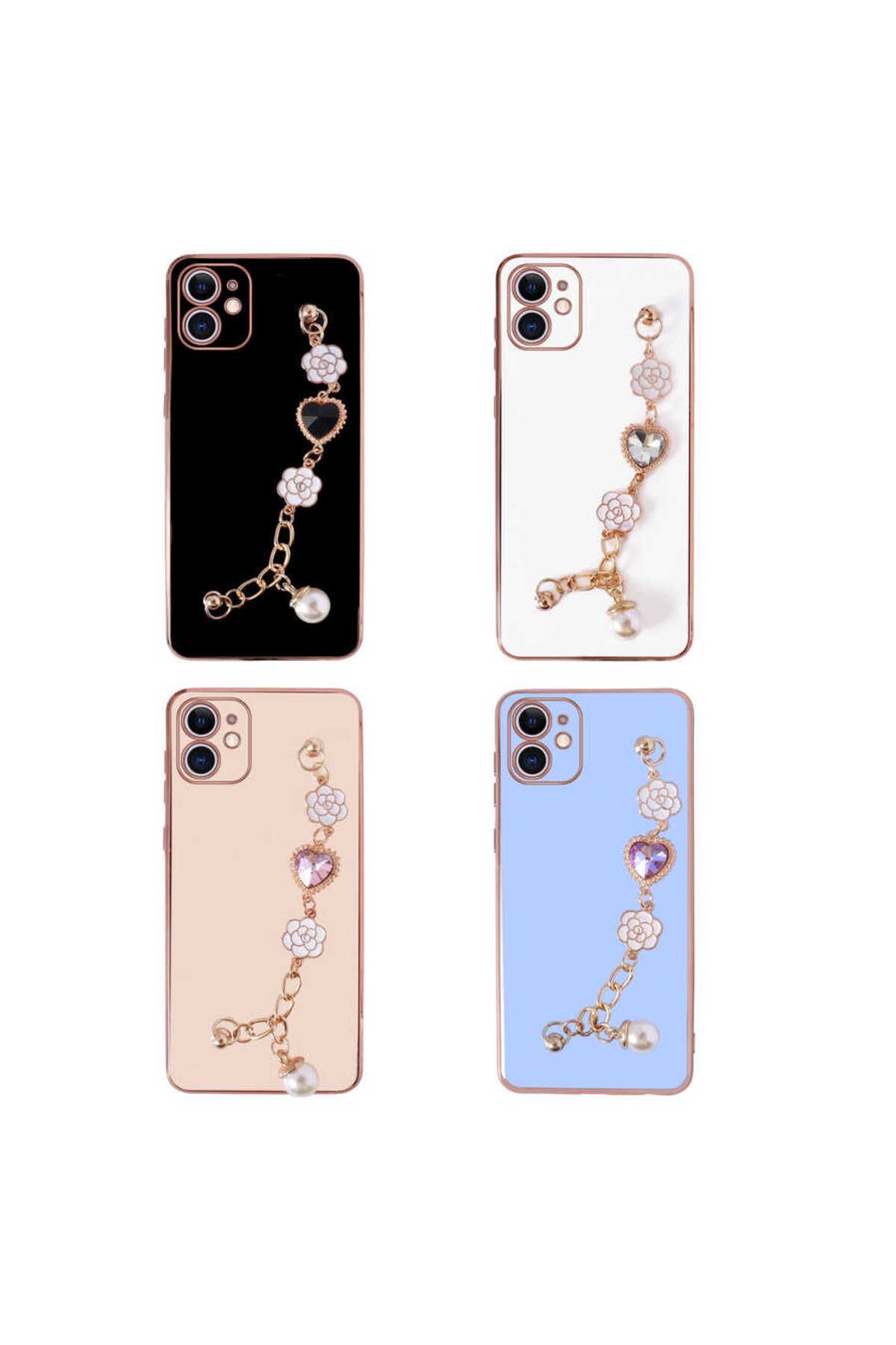 iPhone 11 Uyumlu El Tutamaçlı Kamera Korumalı Zore Taka Silikon Kılıf-Siyah